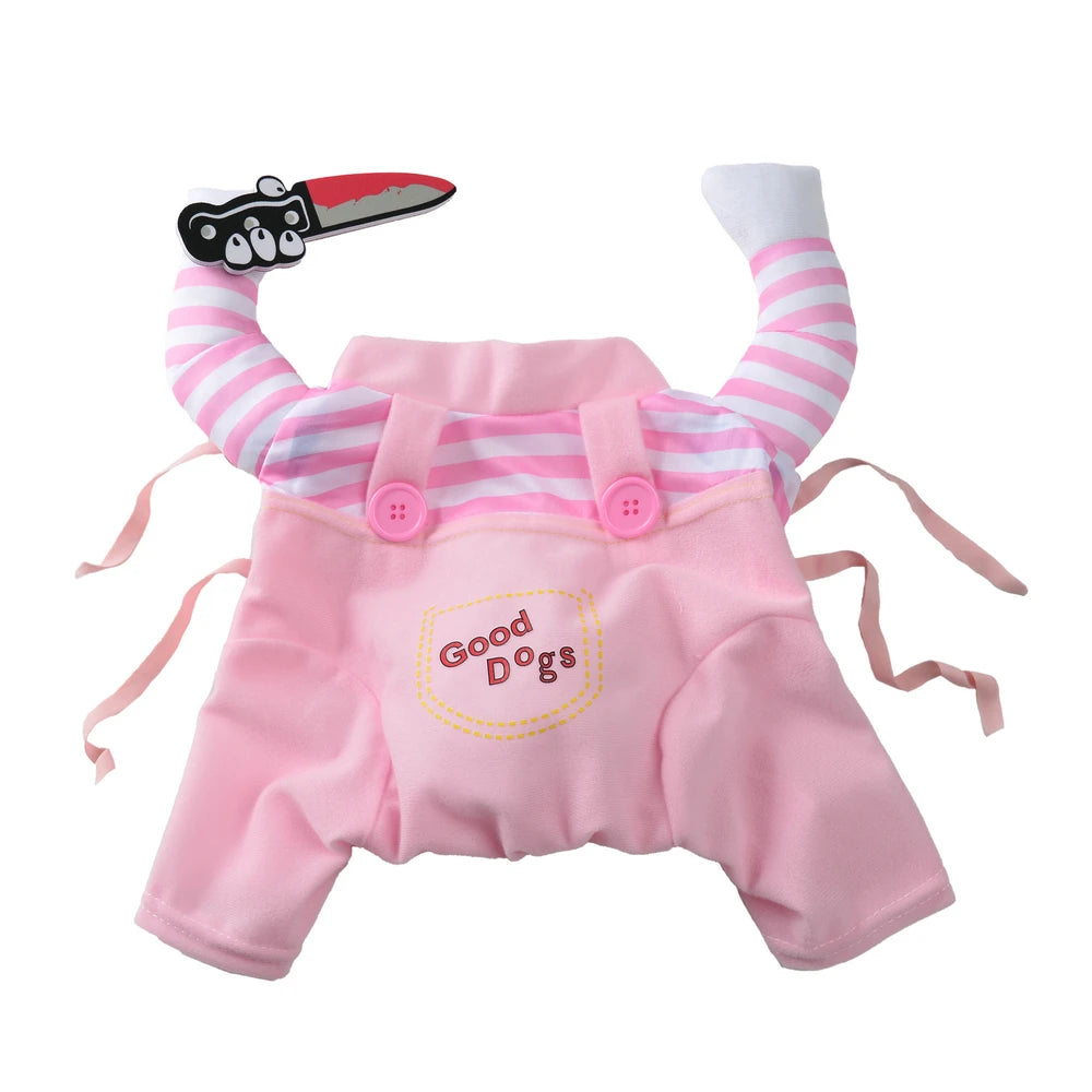 Funny Halloween Pet Costumes Puppy Holiday Party Dress Up Apparel With Knife Suitable For Small Large Dogs Cats Sphynx Labradors