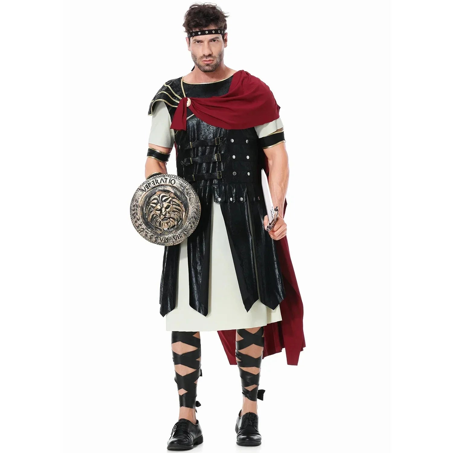 Halloween Costume de Cosplay Médiéval pour Homme et Femme, Déguisement de Spartiate, Kokor, Gladiateur, oral alier Royal