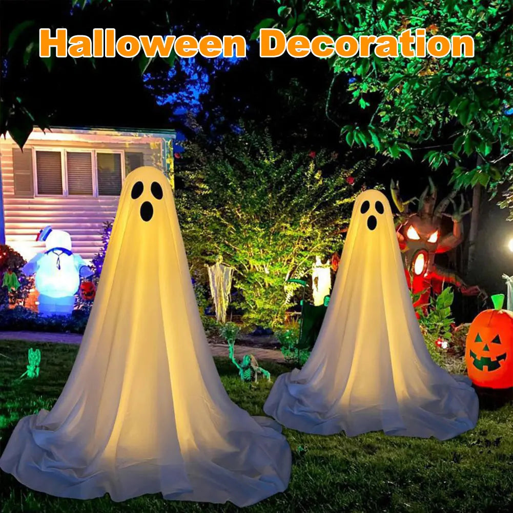 Halloween Decorations Light Up Ghost Outdoor Ghost Decorations Scary Standing Ghosts Decor for Front Door Porch Yard Home Party