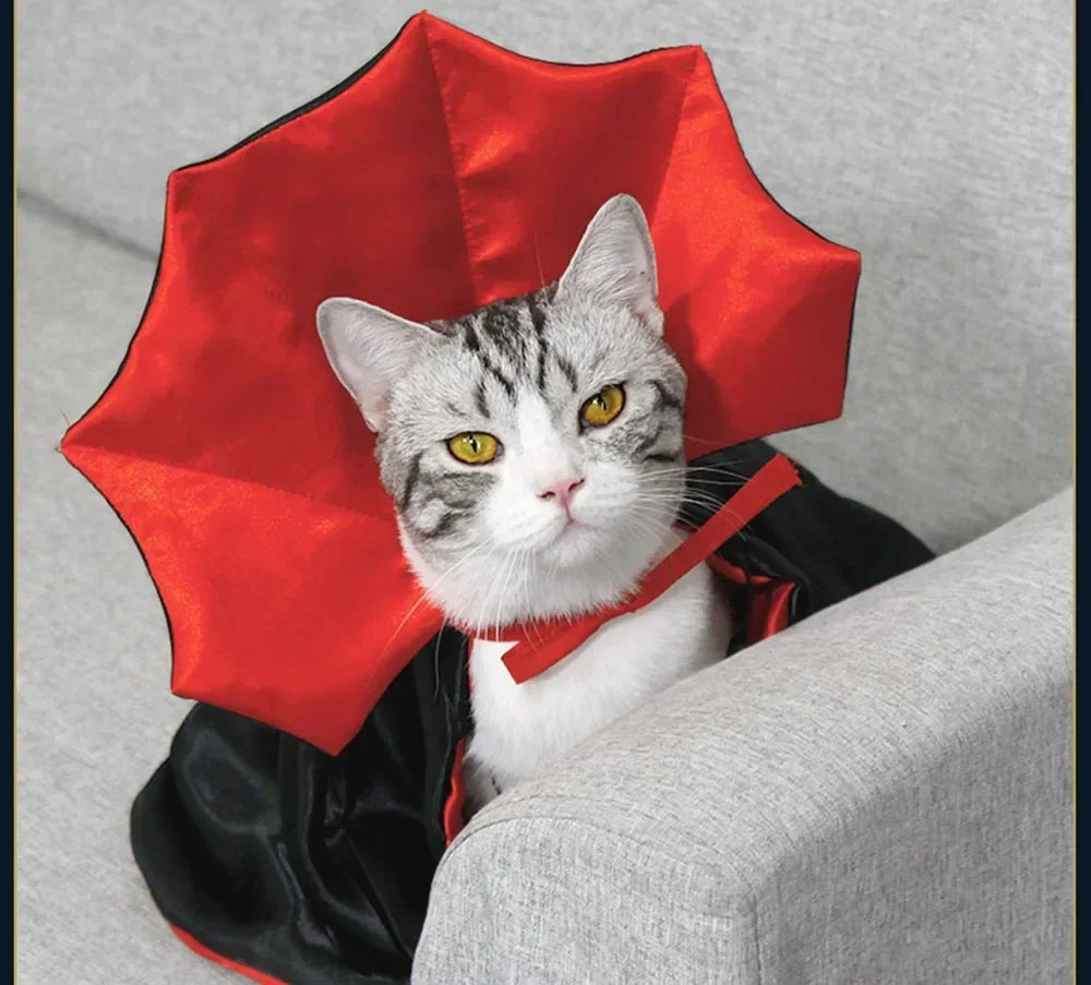New Funny Pet Dog Halloween Costume Dog Cat Costumes for Small Dogs Cosplay Vampire Cloak Dog Cat Clothes Cloak Pet Supplies
