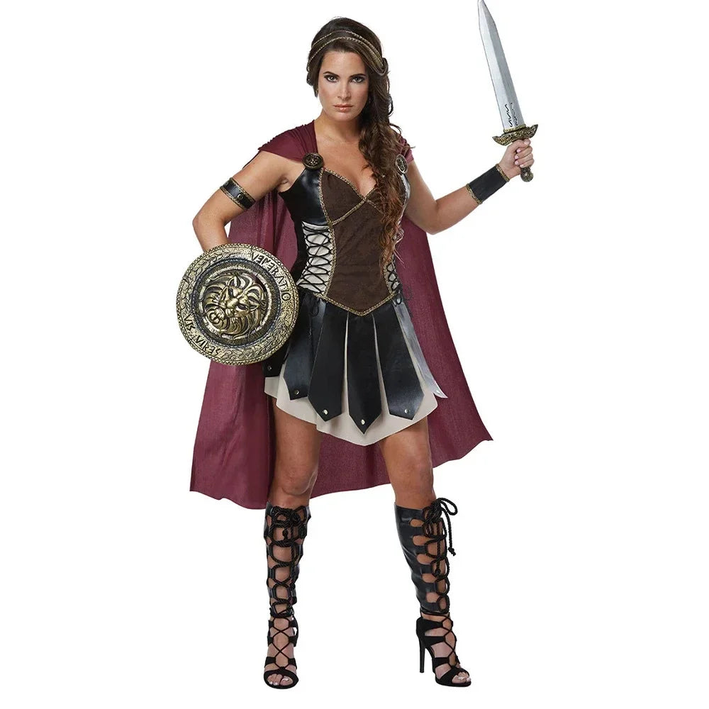 Halloween Costume de Cosplay Médiéval pour Homme et Femme, Déguisement de Spartiate, Kokor, Gladiateur, oral alier Royal