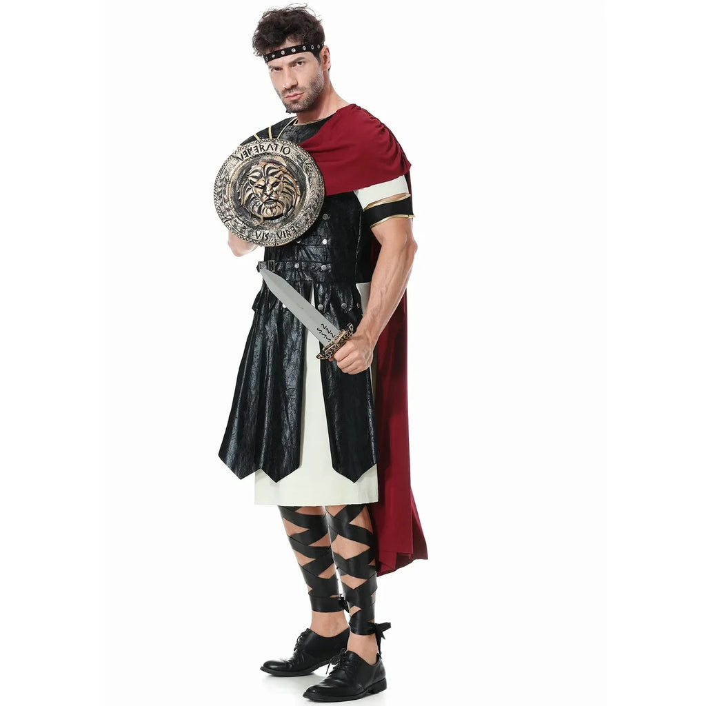 Halloween Costume de Cosplay Médiéval pour Homme et Femme, Déguisement de Spartiate, Kokor, Gladiateur, oral alier Royal