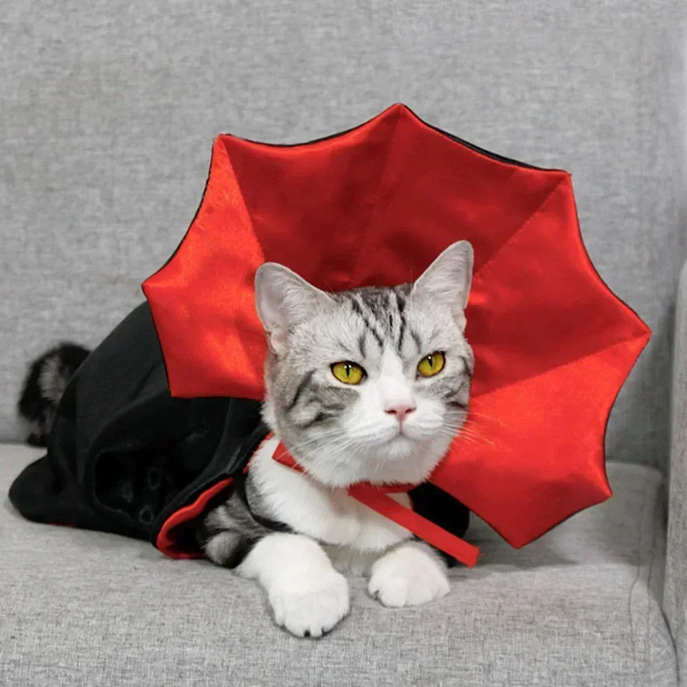 New Funny Pet Dog Halloween Costume Dog Cat Costumes for Small Dogs Cosplay Vampire Cloak Dog Cat Clothes Cloak Pet Supplies