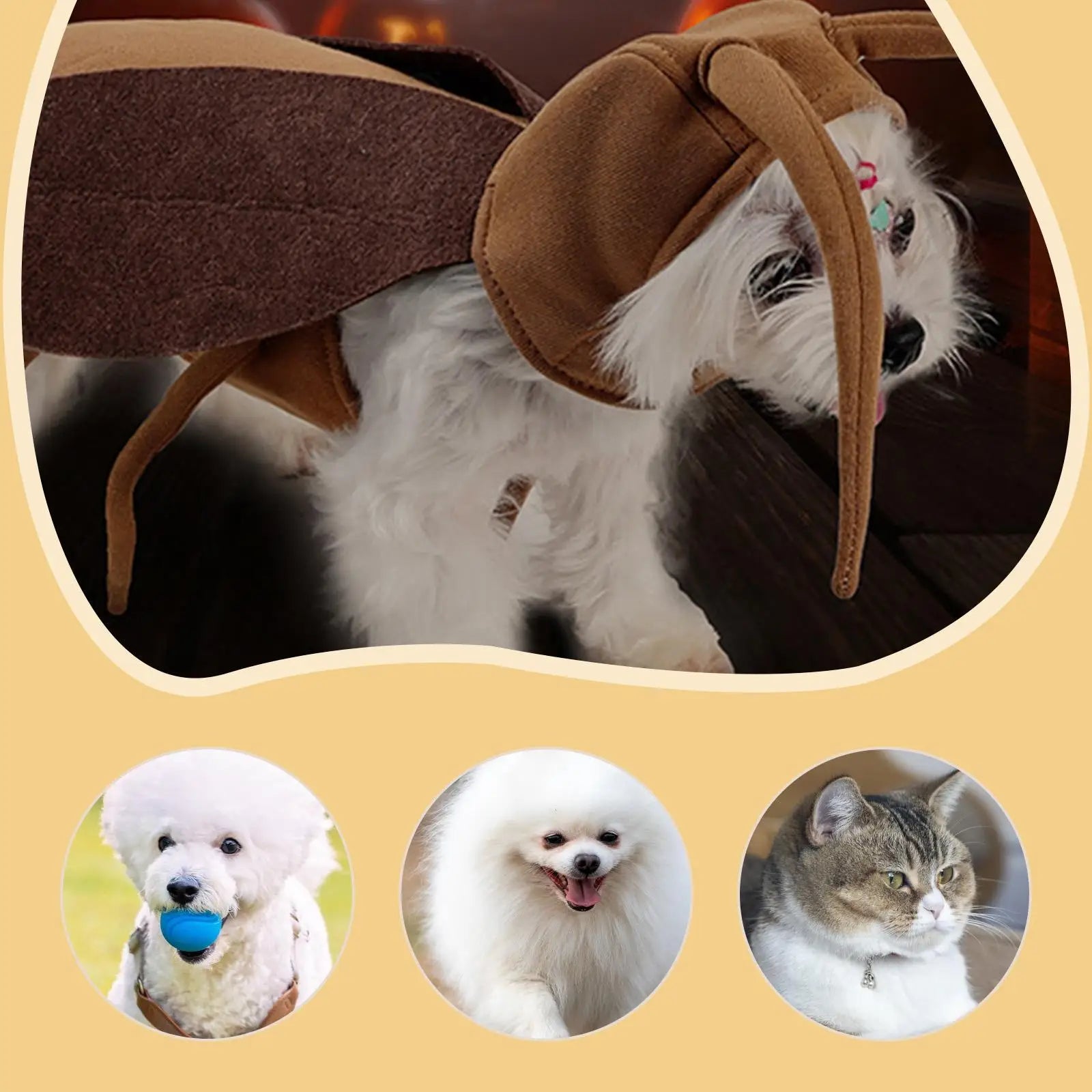 Dog Halloween Costume for Dogs Cats Cat Cockroach Clothing for Party Kitten