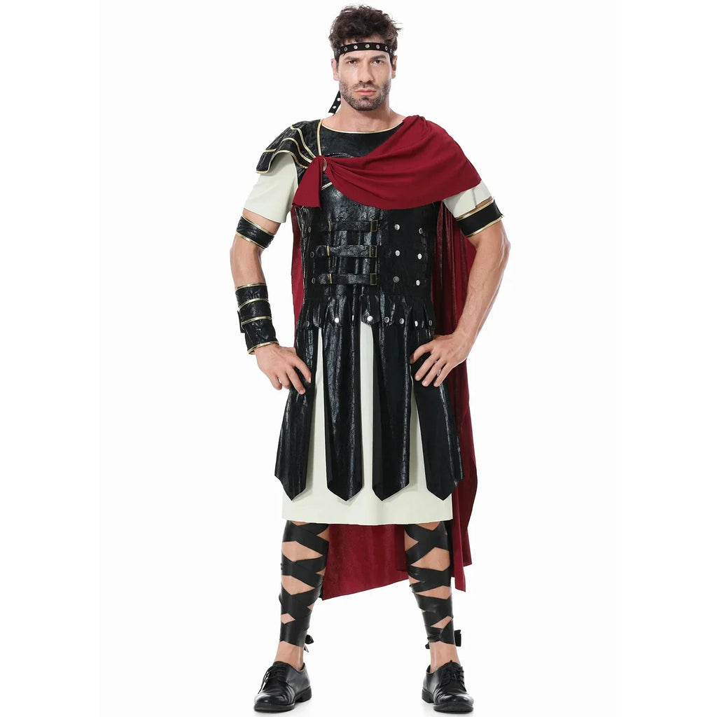 Halloween Costume de Cosplay Médiéval pour Homme et Femme, Déguisement de Spartiate, Kokor, Gladiateur, oral alier Royal