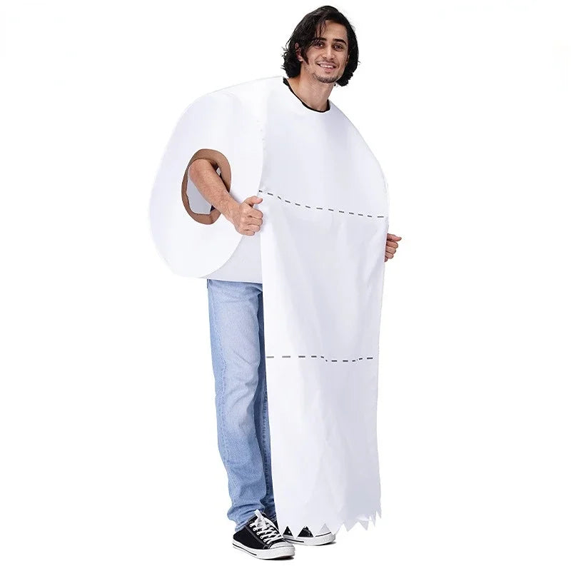 Cosplay Funny Couples Rolling Paper Clothing for Halloween Up Party Fancy Dress Tissue Toilet Performance Costumes Adults