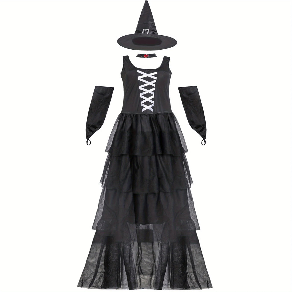 Halloween Witch Costume Witch Uniform Cosplay Masquerade Performance Outfit Costumes Accessories