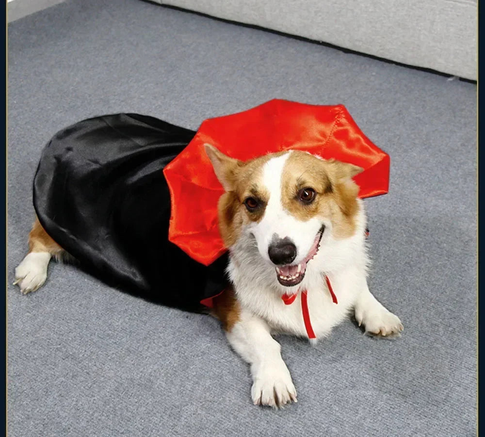 New Funny Pet Dog Halloween Costume Dog Cat Costumes for Small Dogs Cosplay Vampire Cloak Dog Cat Clothes Cloak Pet Supplies