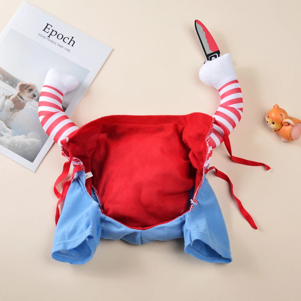 Funny Halloween Pet Costumes Puppy Holiday Party Dress Up Apparel With Knife Suitable For Small Large Dogs Cats Sphynx Labradors