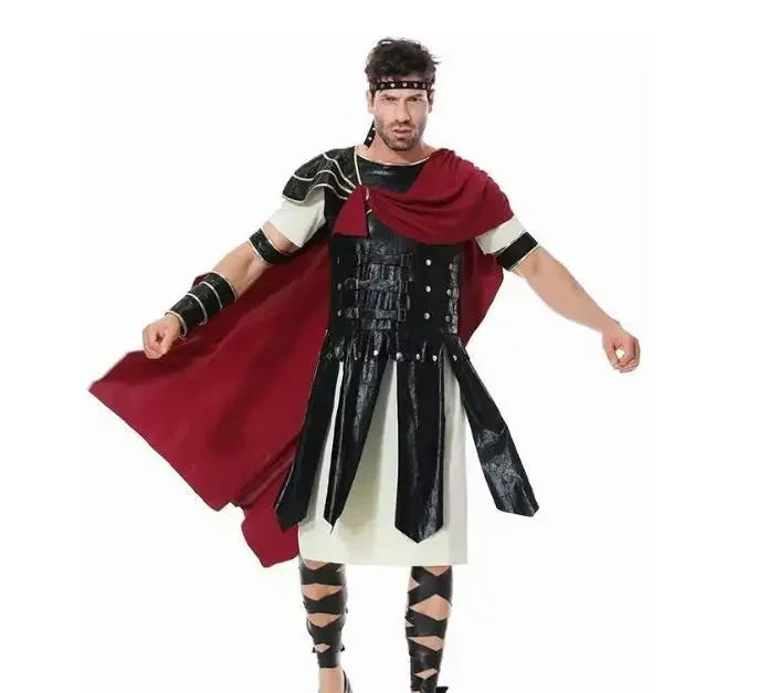 Halloween Costume de Cosplay Médiéval pour Homme et Femme, Déguisement de Spartiate, Kokor, Gladiateur, oral alier Royal