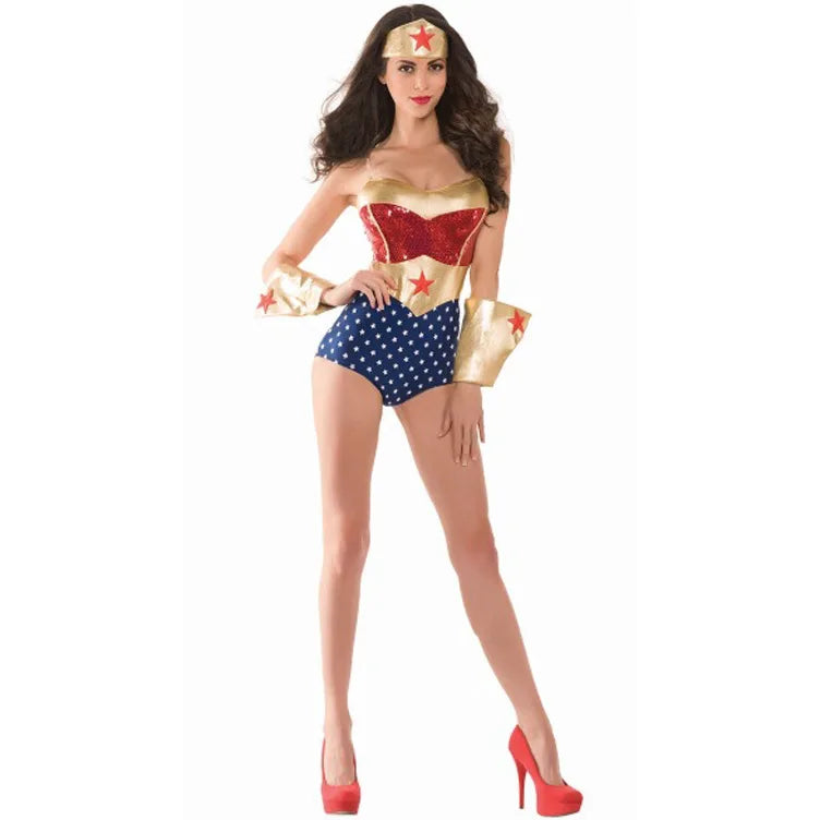 Sexy Women Halloween Cosplay Costume Wonderful Super Warrior Cosplay Costume Carnival Party Fancy Dress