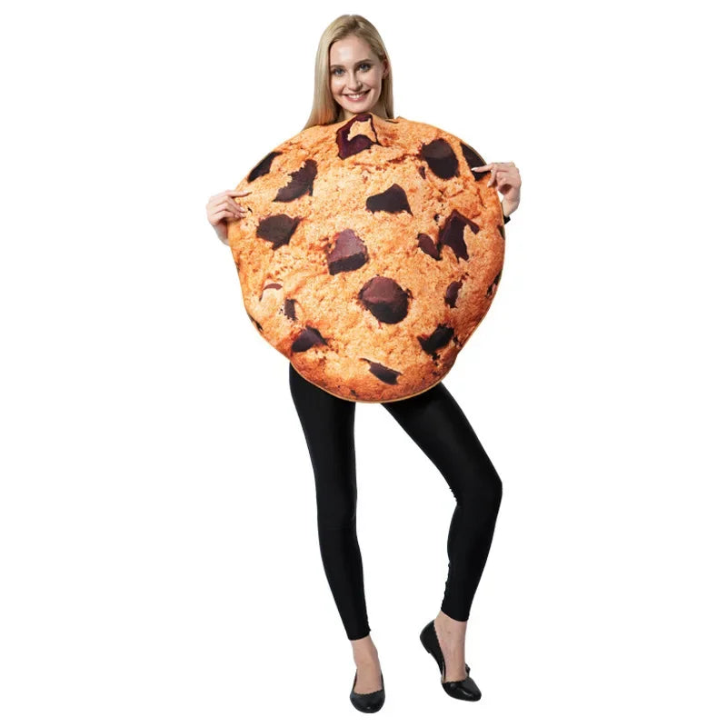 2pcs Halloween Couple Play Costume Milk Cookie Set Bar Party Stage Show Food Costume # 1 # W.