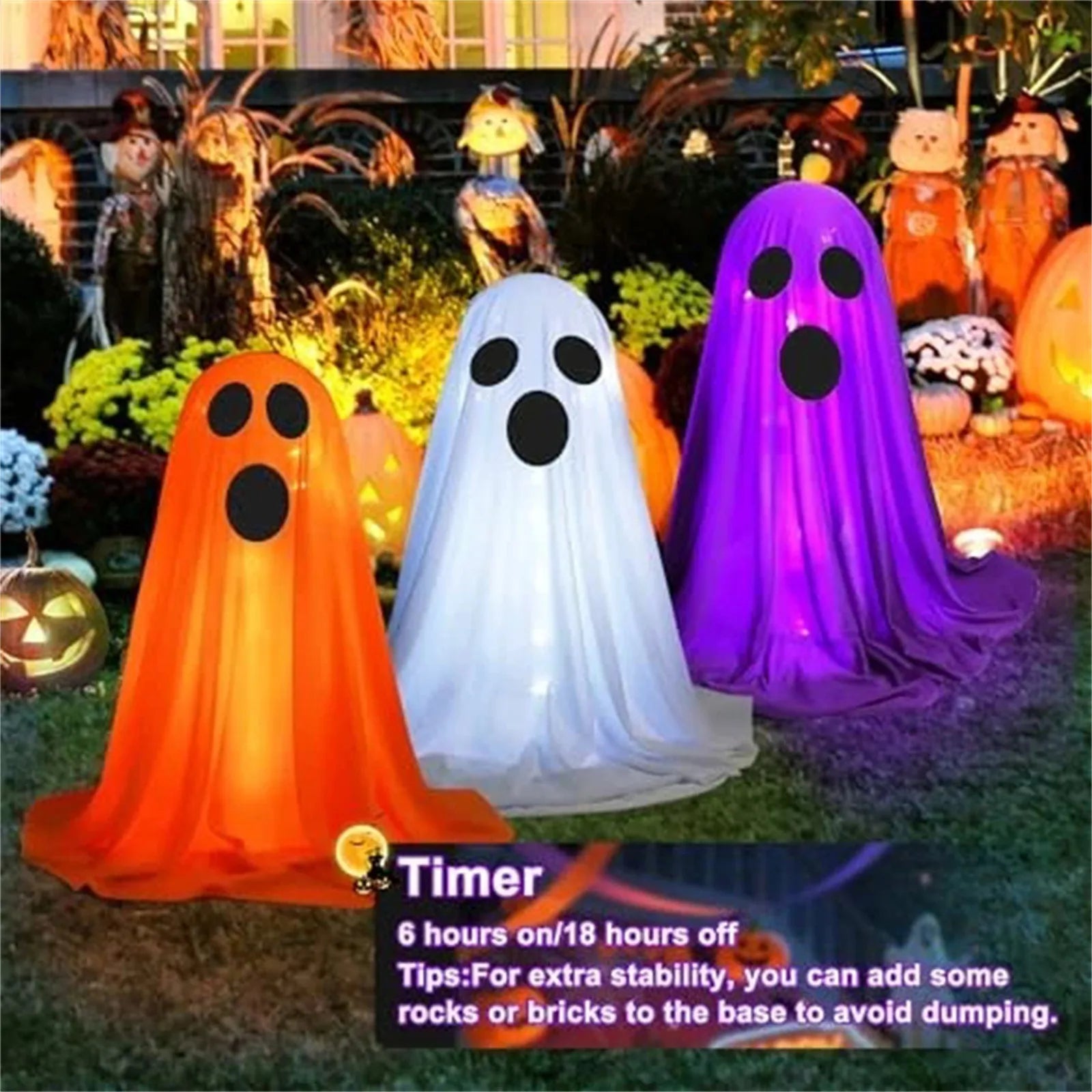 Halloween Decoration Small Ornaments Desktop Home Decoration Accessories Outdoor Ghost Festival Luminous Horror Scary
