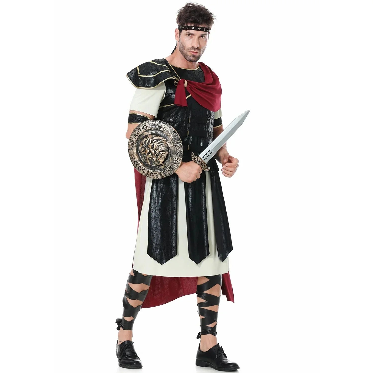 Halloween Costume de Cosplay Médiéval pour Homme et Femme, Déguisement de Spartiate, Kokor, Gladiateur, oral alier Royal
