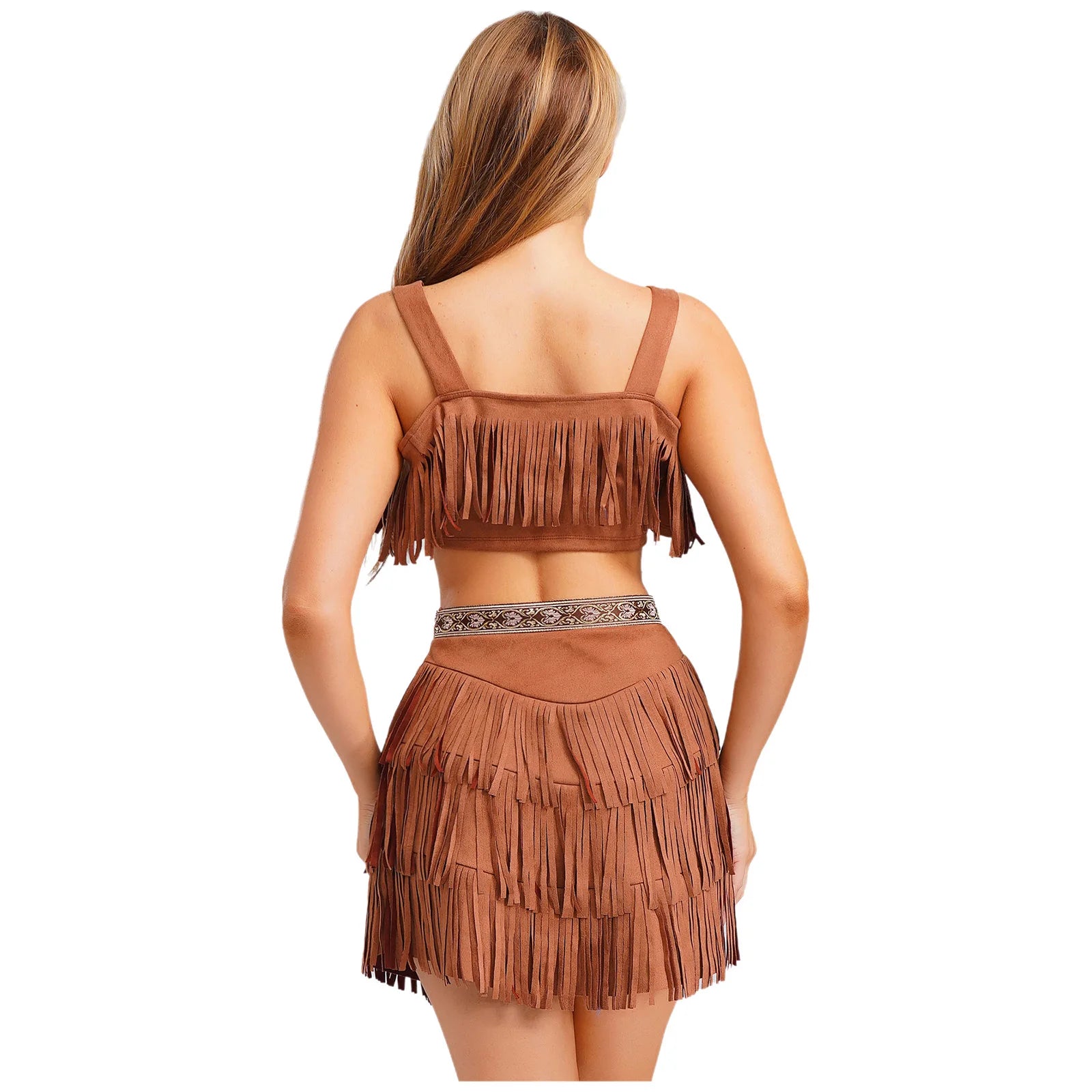 Womens Indian Indigenous Halloween Costumes Halloween Native American Jungle Savage Hunter Native Princess Cosplay Party Outfits