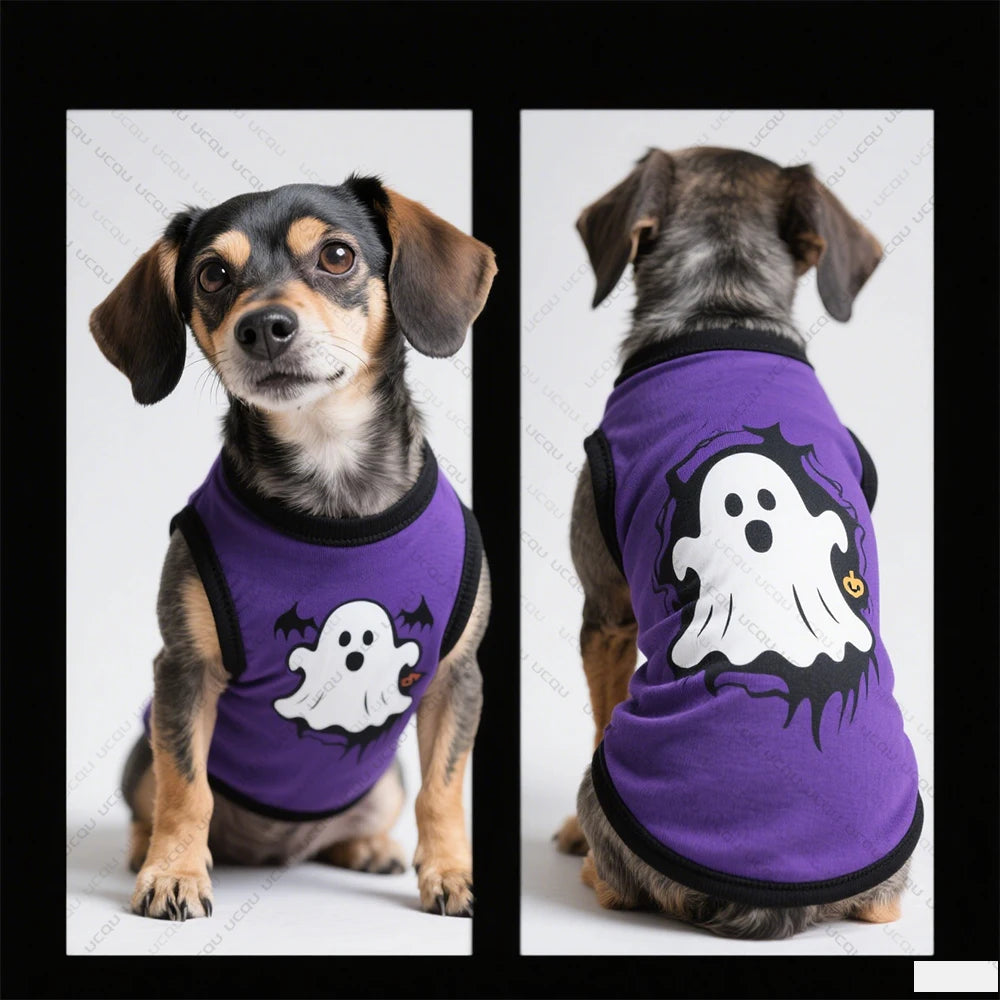 2025 Halloween-style Pet Dog Costume Dog Vest Scary Halloween Attire Exclusive Props For Cute Pets Quick-drying Fabric