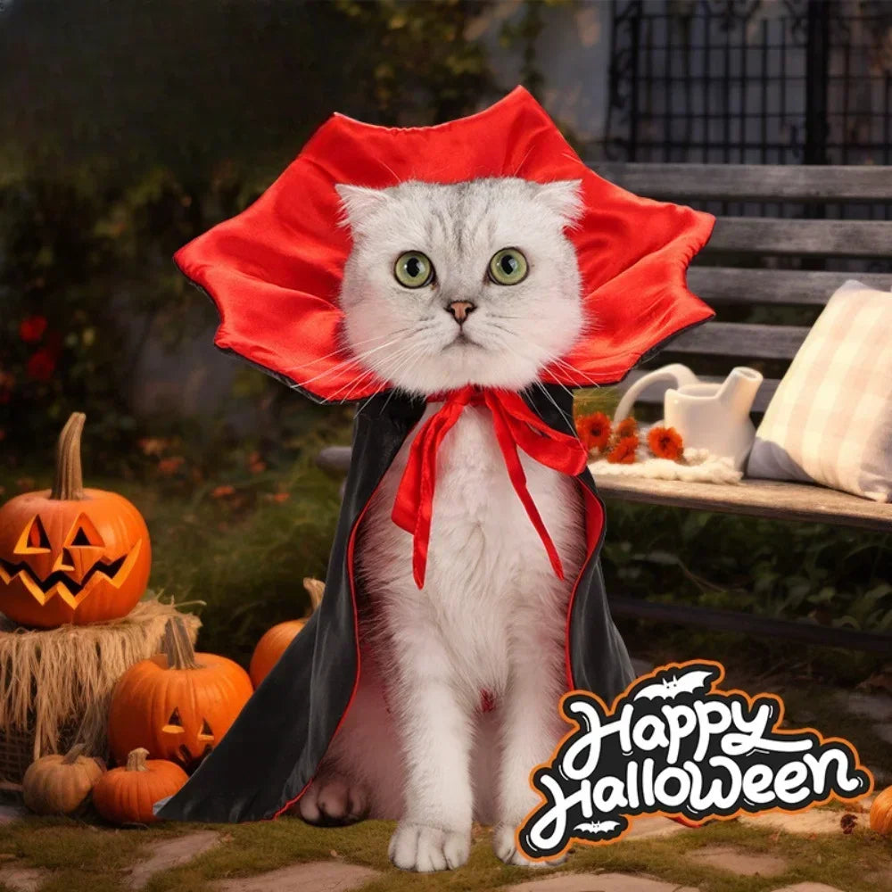 New Funny Pet Dog Halloween Costume Dog Cat Costumes for Small Dogs Cosplay Vampire Cloak Dog Cat Clothes Cloak Pet Supplies