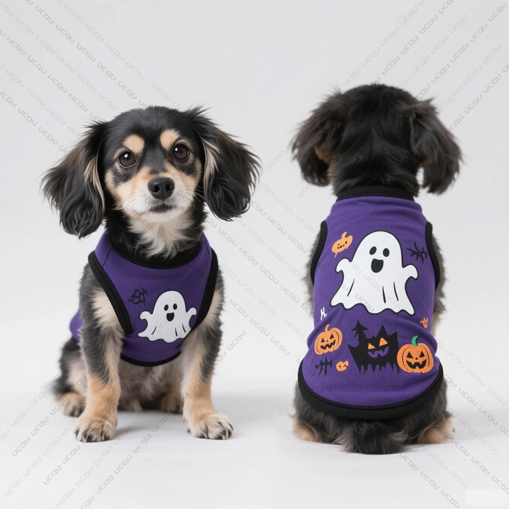 2025 Halloween-style Pet Dog Costume Dog Vest Scary Halloween Attire Exclusive Props For Cute Pets Quick-drying Fabric