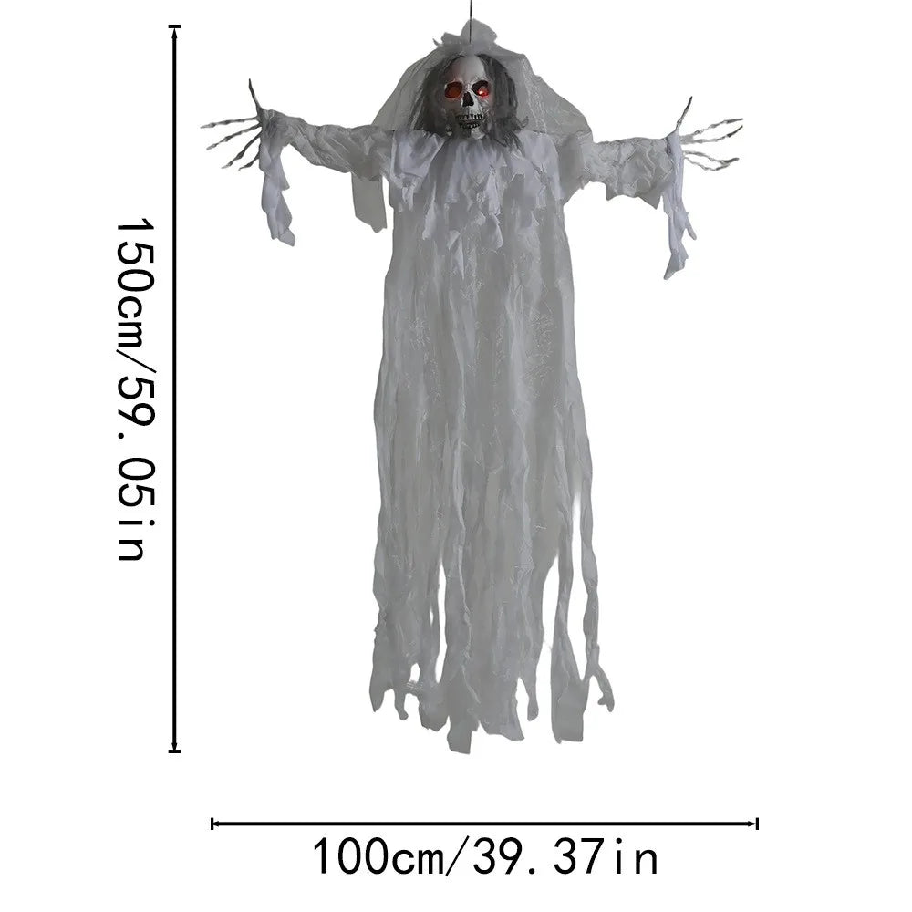 Halloween Decorations Hanging Ghost Decorations Props Scary Halloween Hanging Skeleton Flying Ghost for Outdoor Indoor Home Yard