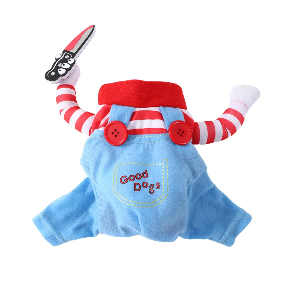 Funny Halloween Pet Costumes Puppy Holiday Party Dress Up Apparel With Knife Suitable For Small Large Dogs Cats Sphynx Labradors