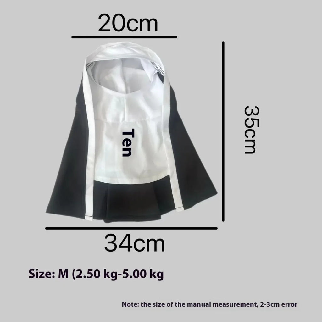 Ins Halloween Cat Costume Pet Clothing Breathable Nun Cloak Cosplay Dress Photo Props Kawaii Kitten Puppy Cute Accessoties Gift