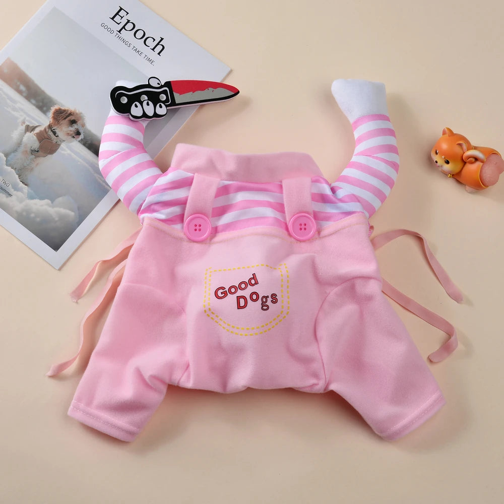 Funny Halloween Pet Costumes Puppy Holiday Party Dress Up Apparel With Knife Suitable For Small Large Dogs Cats Sphynx Labradors