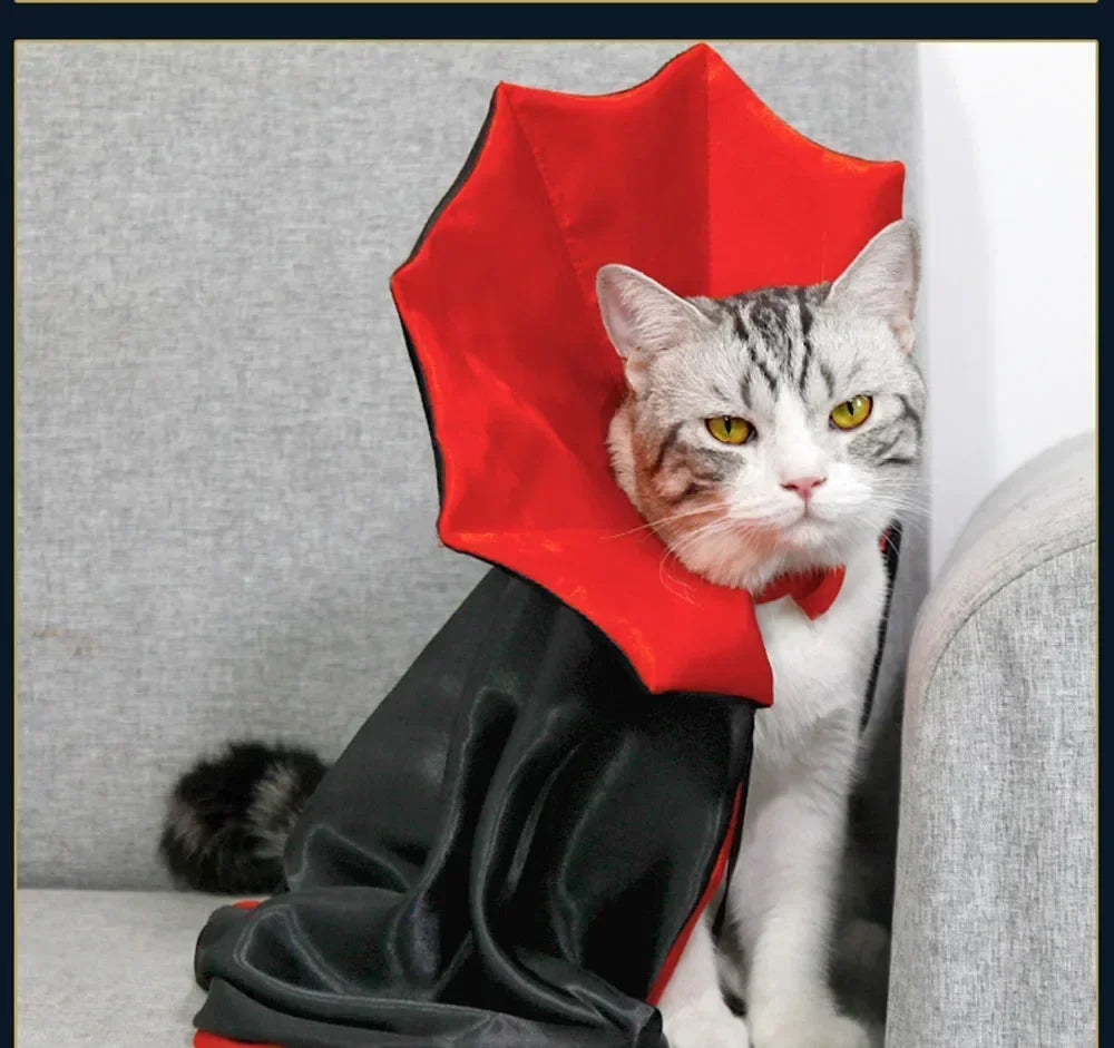 New Funny Pet Dog Halloween Costume Dog Cat Costumes for Small Dogs Cosplay Vampire Cloak Dog Cat Clothes Cloak Pet Supplies