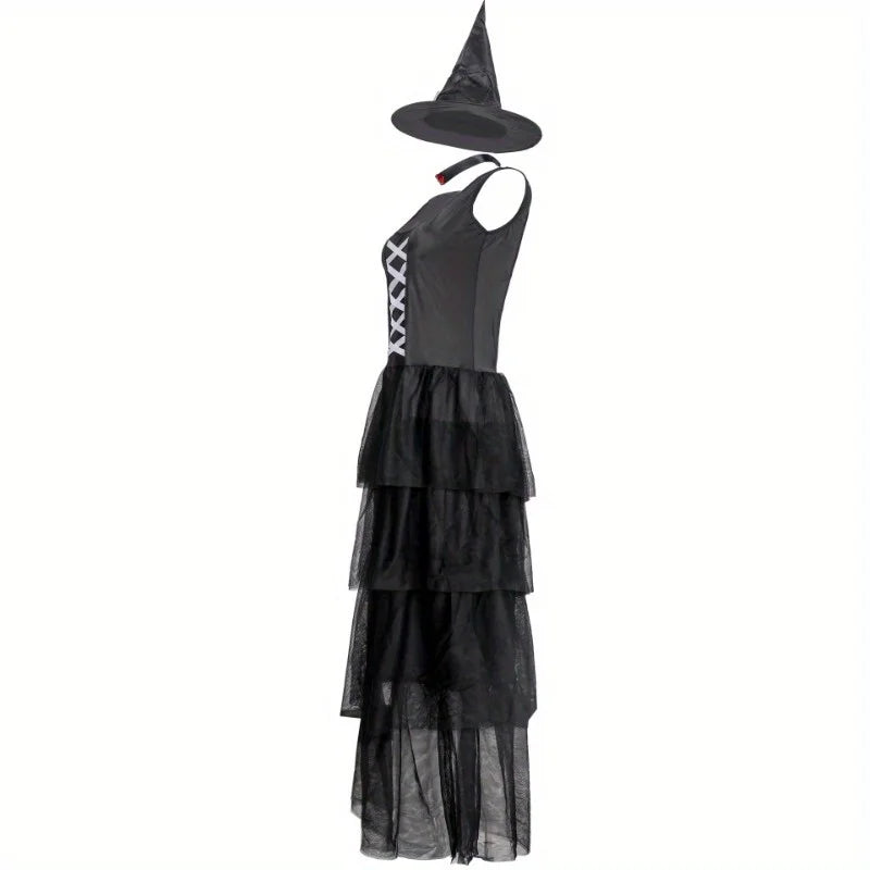 Halloween Witch Costume Witch Uniform Cosplay Masquerade Performance Outfit Costumes Accessories