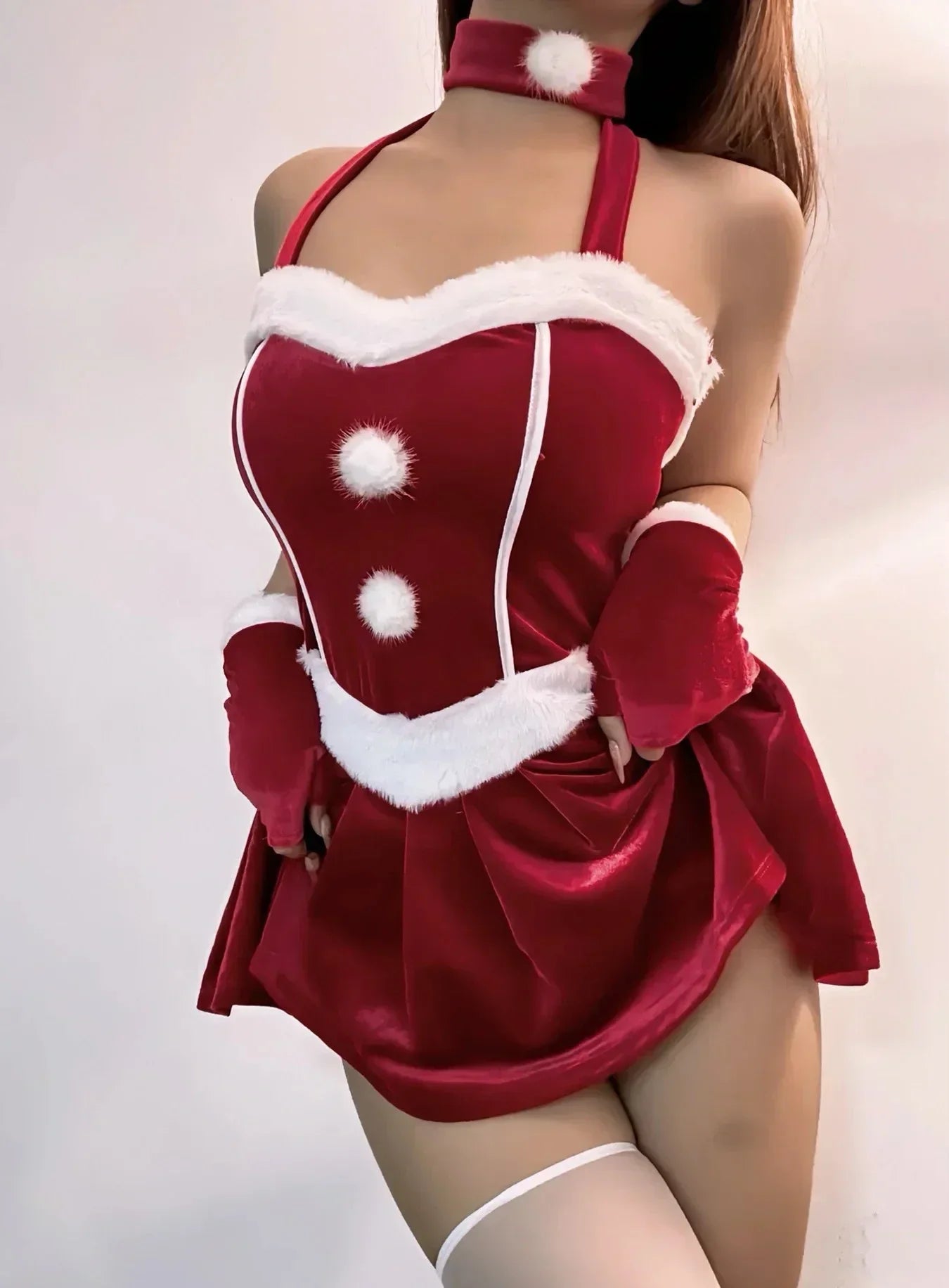 2025 Halloween Tenue de noël Super Sexy, renne rouge, Costume de père noël, Rudolph, Costume de fête de vacances
